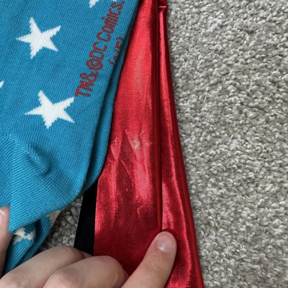 Bioworld Socks Womens One Size Multicolor Wonder Woman Knee High Cape Superhero